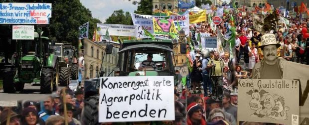 Momenti della Manifestazione a Favore del Mondo Agricolo