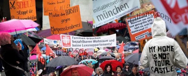 Manifestazione a Monaco di Baviera per un costo delle case più equo