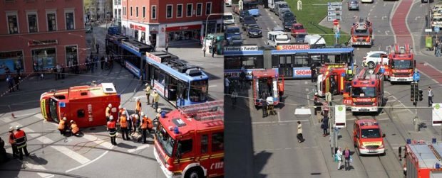 Monaco di Baviera: Scontro tra un mezzo di soccorso e un tram