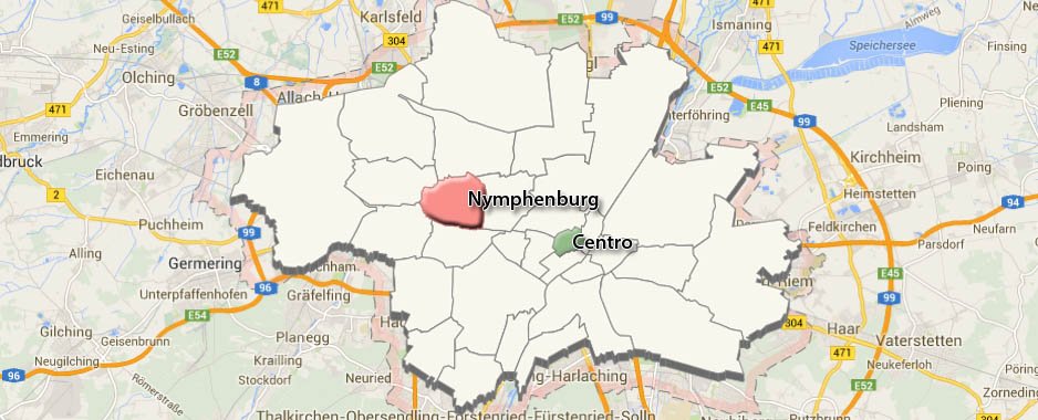 Monaco di Baviera: Quartiere di Nymphenburg