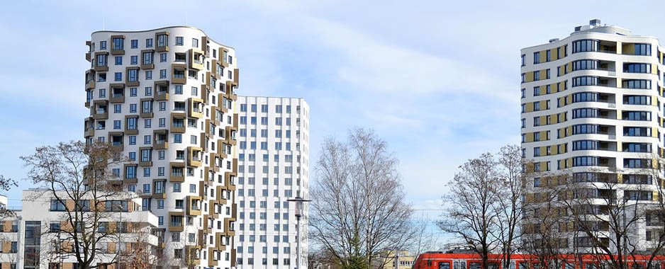 Monaco – Obersendling: Palazzi nella zona di sviluppo ex-sito Siemens