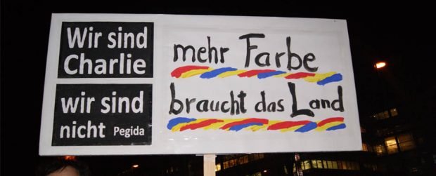 Monaco: manifestazione anti pegida (foto Carmen Romano)